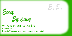 eva szima business card