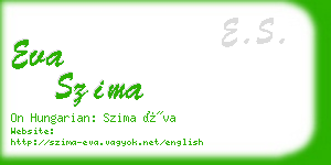 eva szima business card